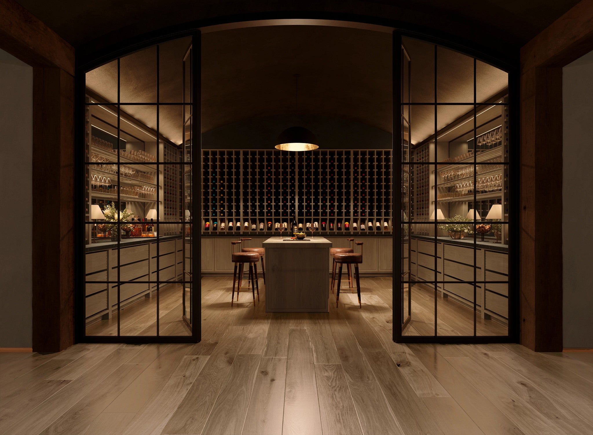 Anderson Tuftex Heritage Oak wire-brushed engineered white oak hardwood flooring room scene