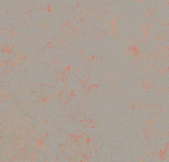 Marmoleum Concrete Orange Shimmer 3712 linoleum sheet swatch