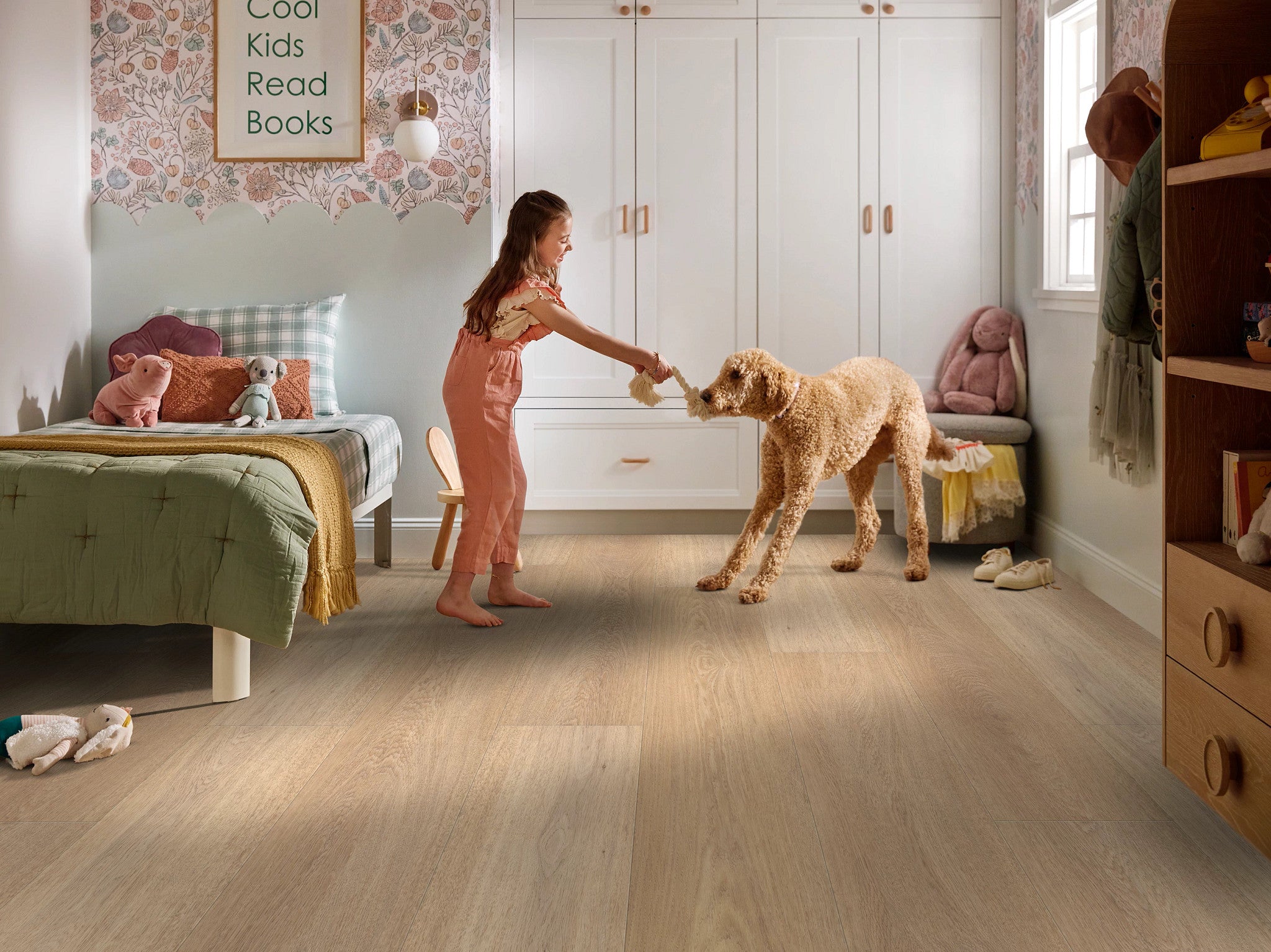 Shaw Floorte Pro Briard Wheat Oak vinyl plank room scene