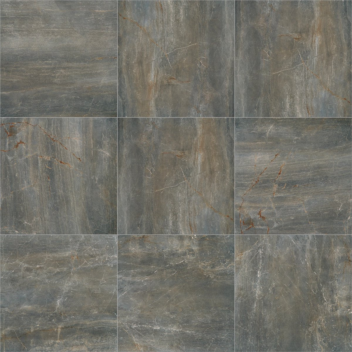 Shaw Trace Polished Porcelain Tile 24x24 Gunmetal