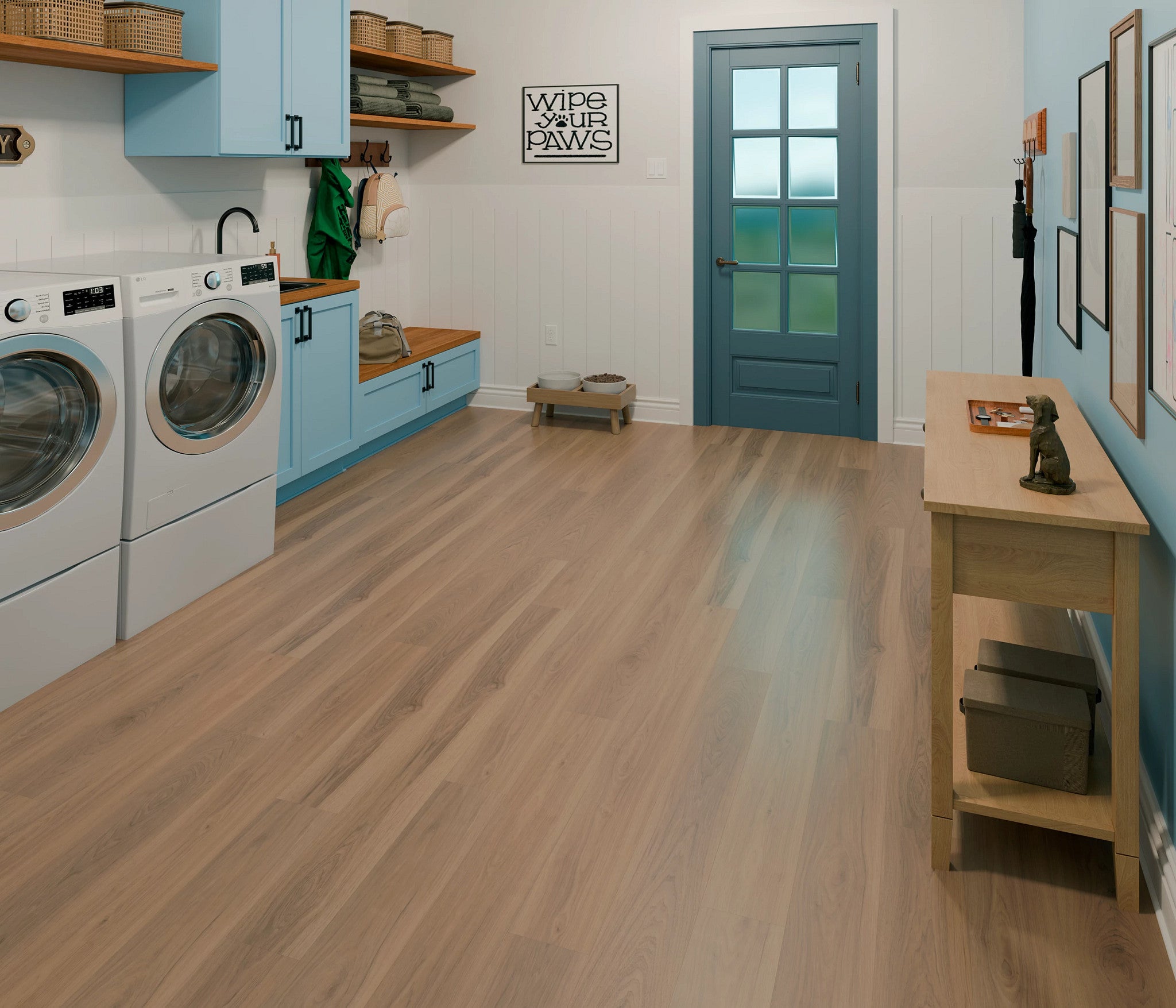 Shaw Floorte Pro Maltese Rattan Hickory luxury vinyl plank in a room setting