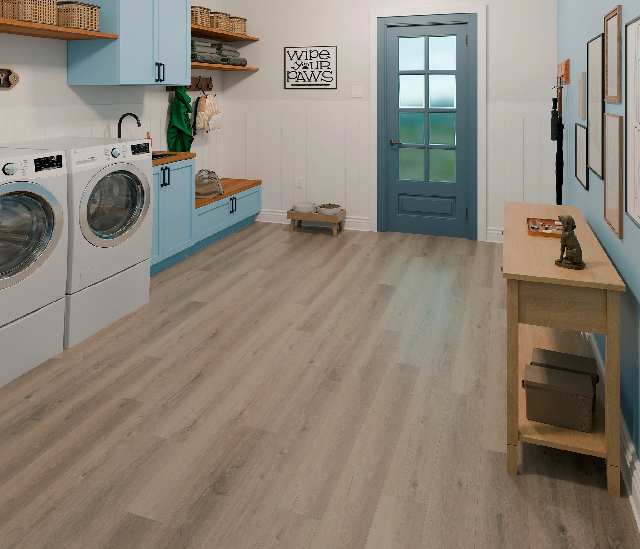 Shaw Floorte Pro Maltese Quarry Oak luxury vinyl plank in a room setting