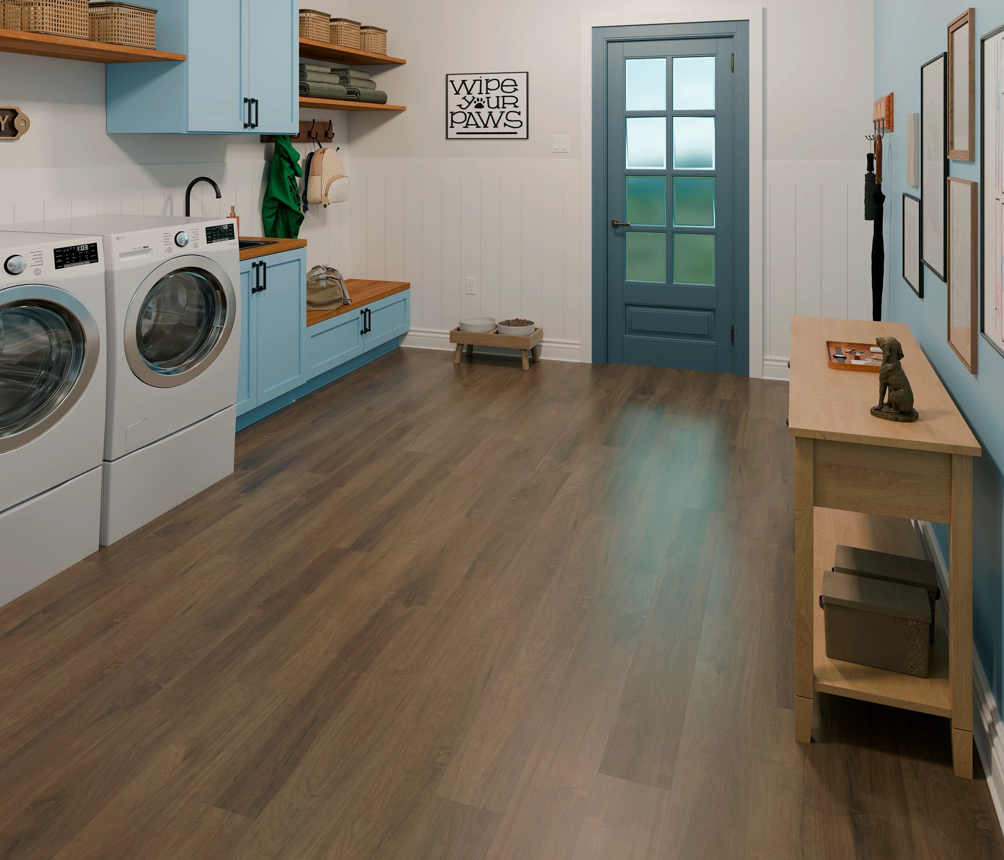 Shaw Floorte Pro Maltese Tannin Maple luxury vinyl plank in a room setting
