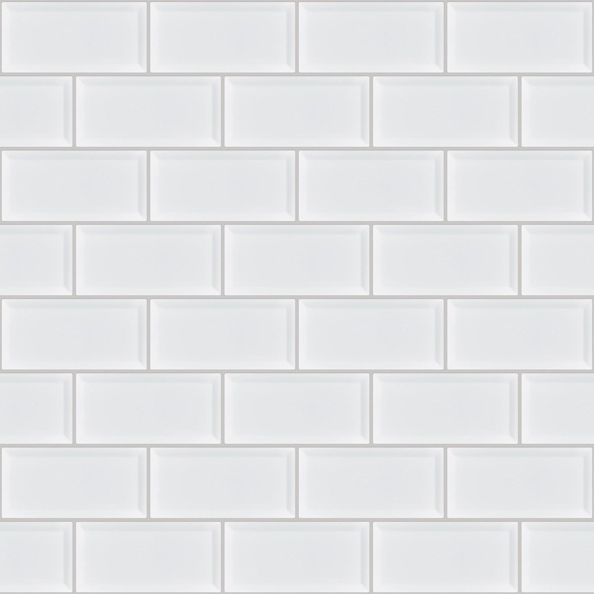 Shaw Grandeur Beveled Gloss Ceramic Tile 3x6 White