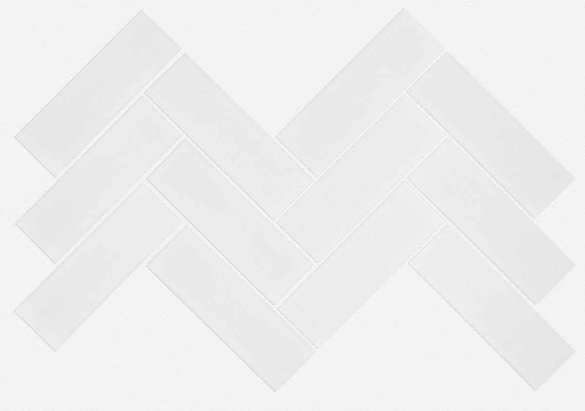 Shaw Grandeur Herringbone Gloss Porcelain Tile White