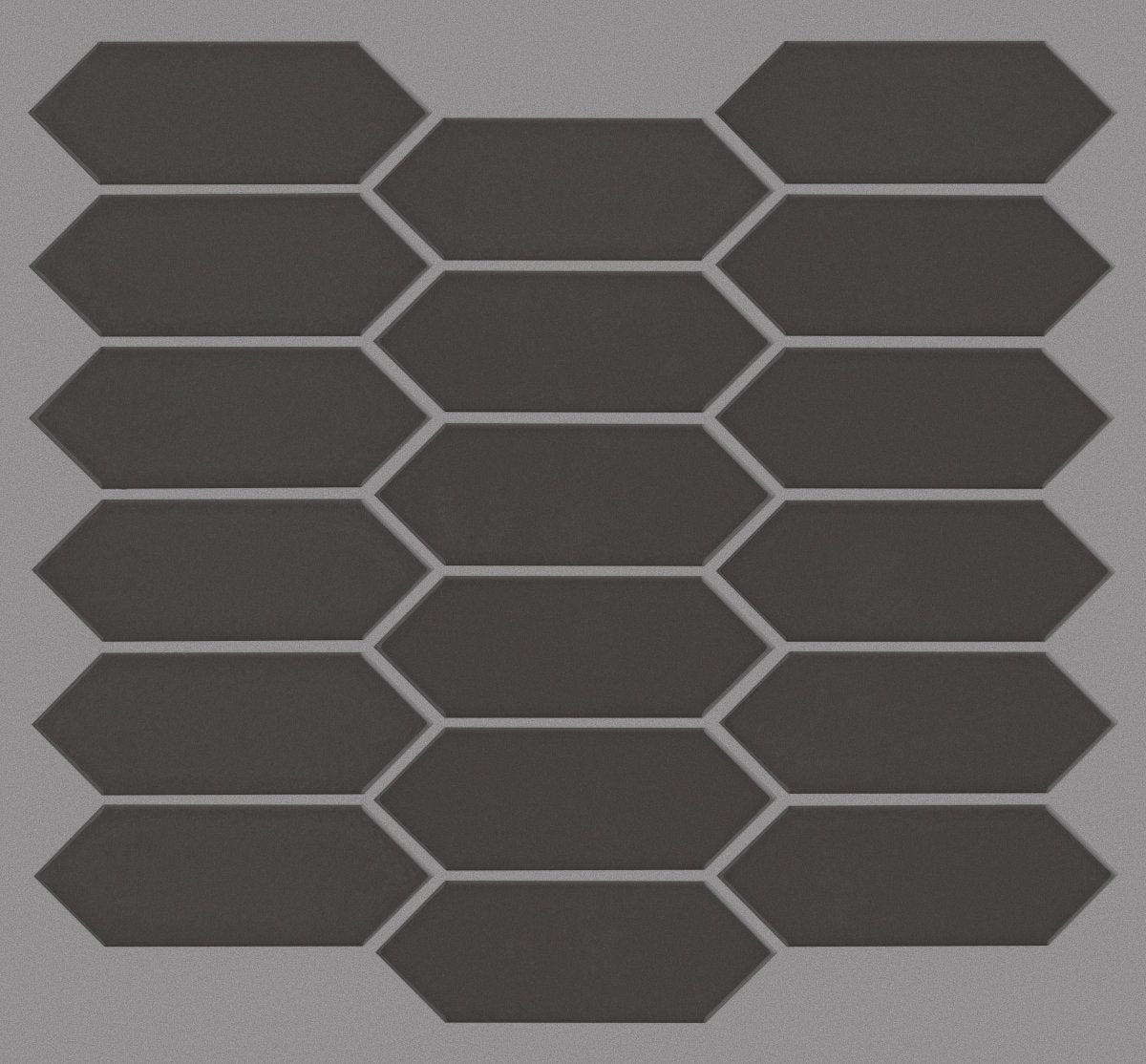 Shaw Grandeur Picket Gloss Porcelain Tile Carbon