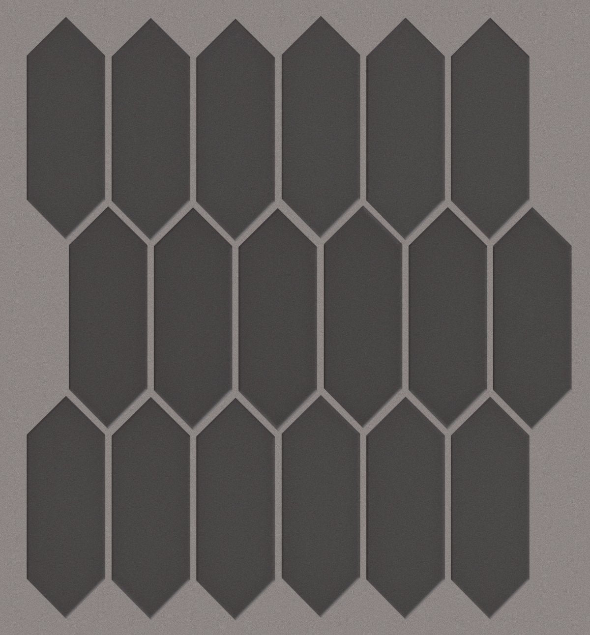 Shaw Grandeur Picket Matte Porcelain Tile Carbon