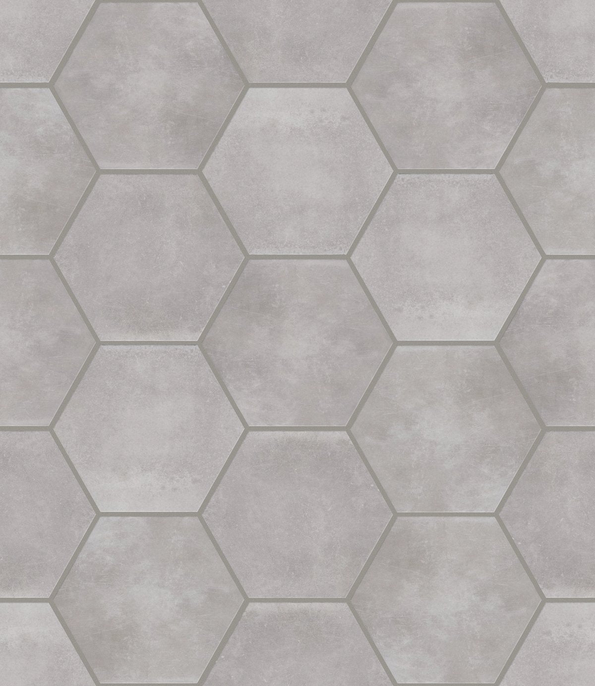 Shaw Halftone Esagona Gloss Porcelain Tile Grey Vetiver