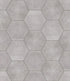 Shaw Halftone Esagona Gloss Porcelain Tile Grey Vetiver