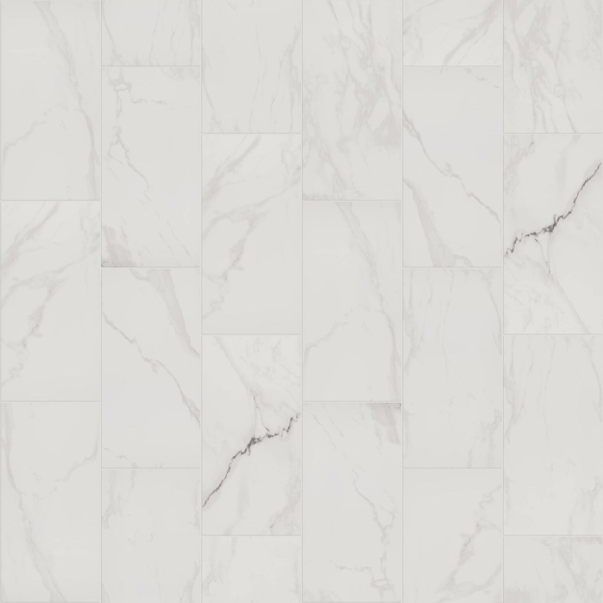 Shaw Prime Aura Matte Porcelain Tile 12x24 Statuario Brina