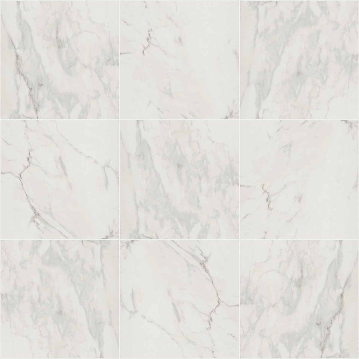 Shaw Prime Aura Matte Porcelain Tile 24x24 Statuario Brina