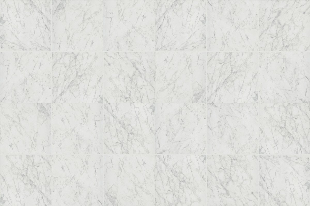 Shaw Prime Aura Polished Porcelain Tile 24x24 Carrara Abisso