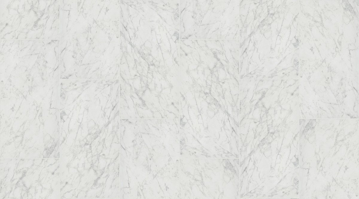 Shaw Prime Aura Polished Porcelain Tile 24x48 Carrara Abisso