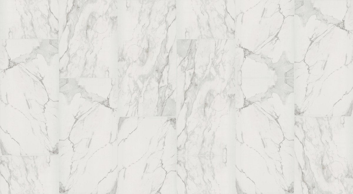 Shaw Prime Aura Polished Porcelain Tile 24x48 Statuario Brina