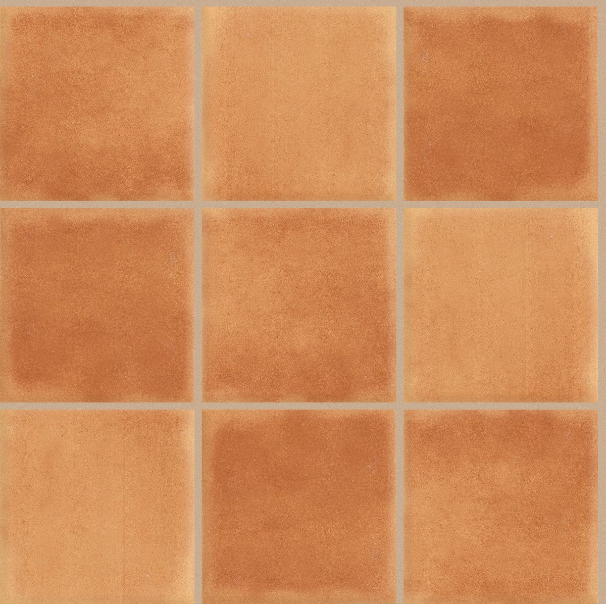 Shaw Sunset Glow Square Ceramic Tile 4x4 Sorrento Orange