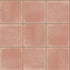 Shaw Sunset Glow Square Ceramic Tile 4x4 Positano Pink