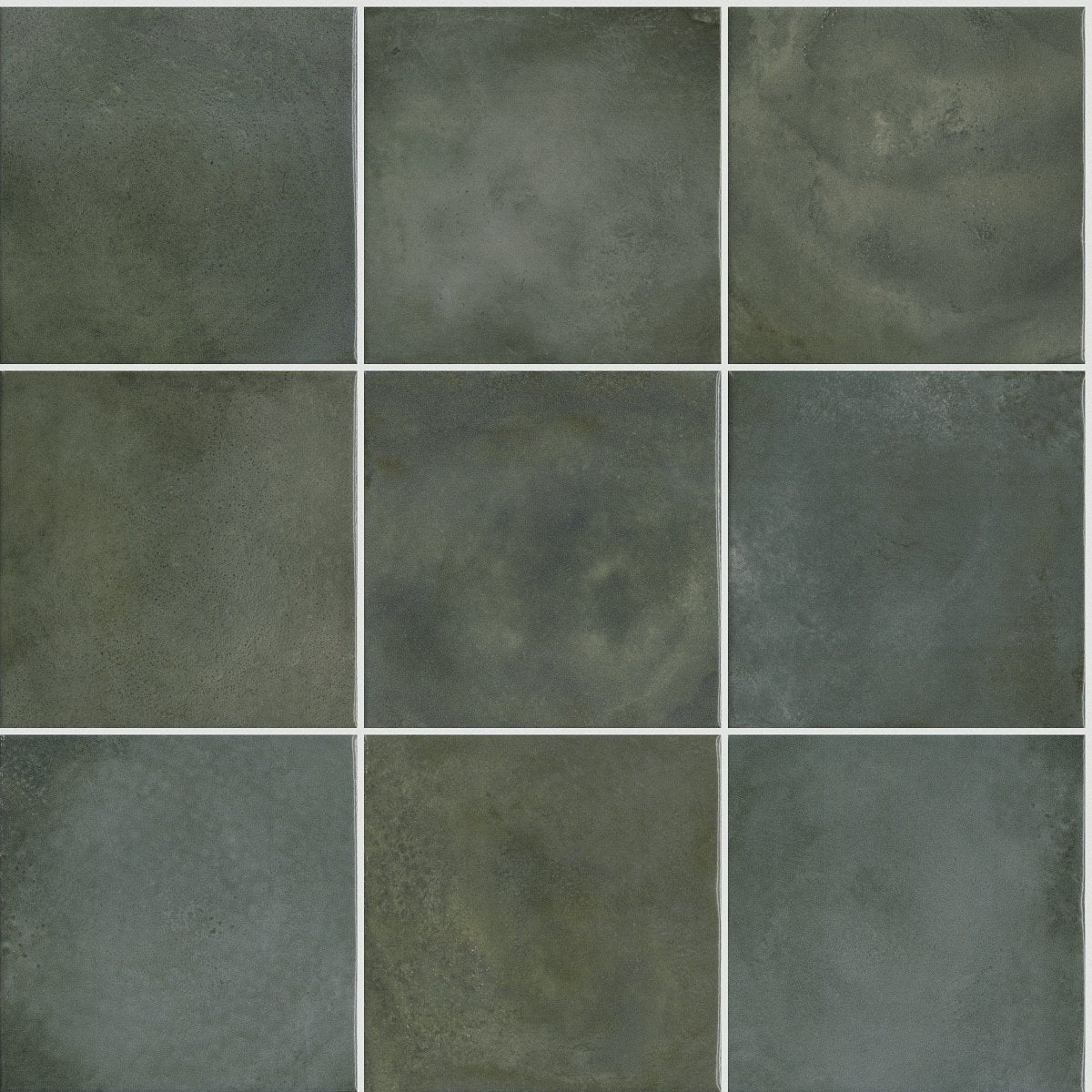 Shaw Kaleidoscope Square Flat Porcelain Tile 8x8 Verdant