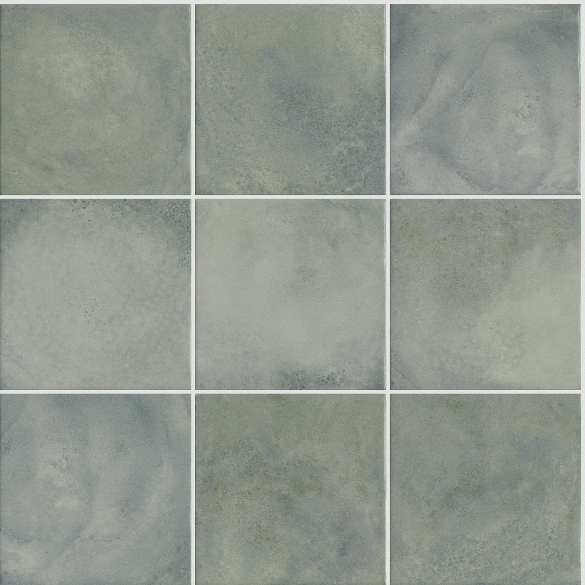 Shaw Kaleidoscope Square Flat Porcelain Tile 8x8 Sage