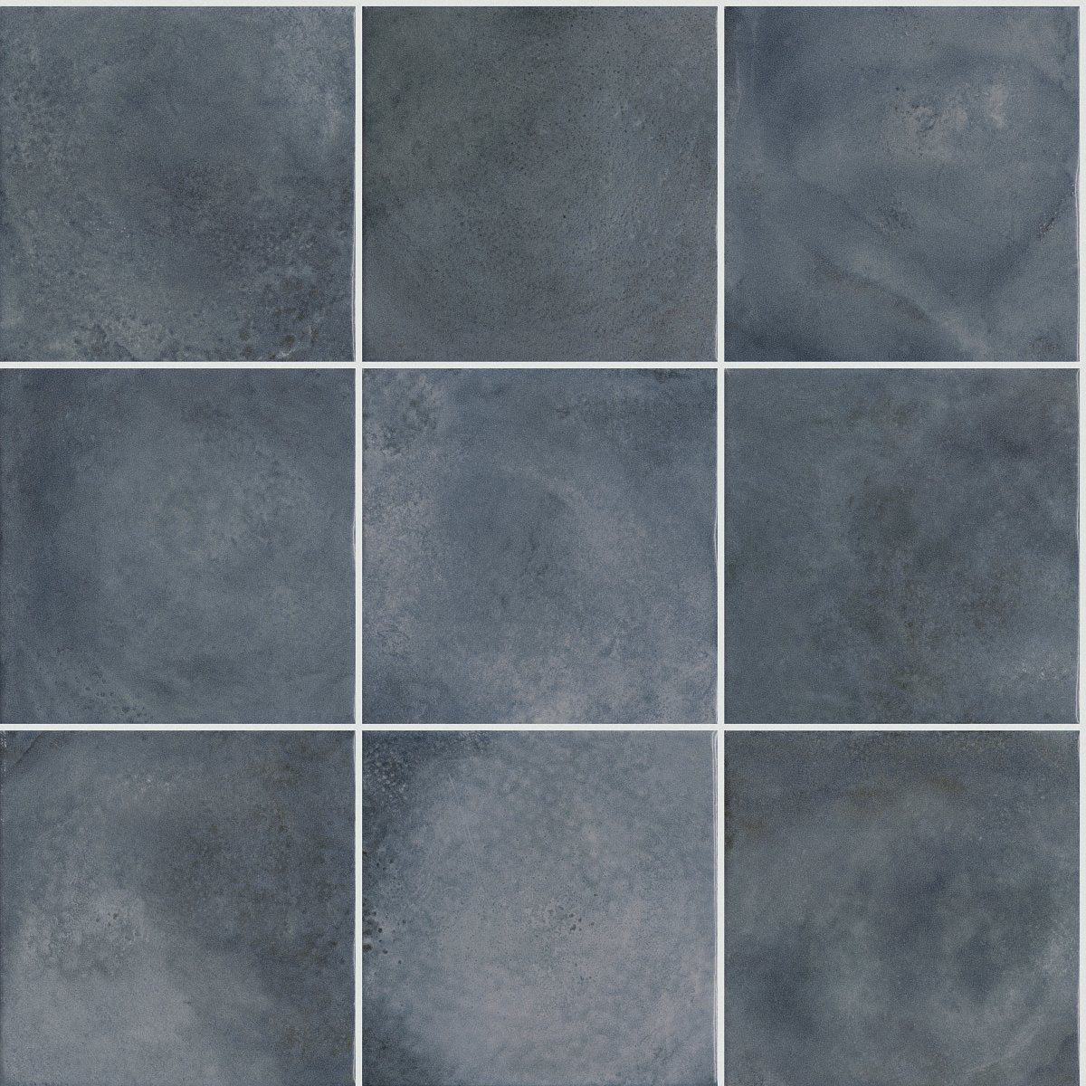 Shaw Kaleidoscope Square Flat Porcelain Tile 8x8 Indigo