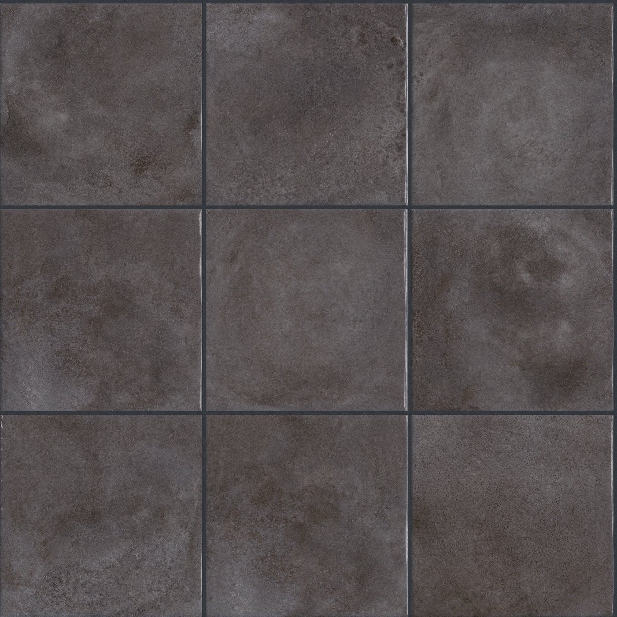 Shaw Kaleidoscope Square Flat Porcelain Tile 8x8 Obsidian