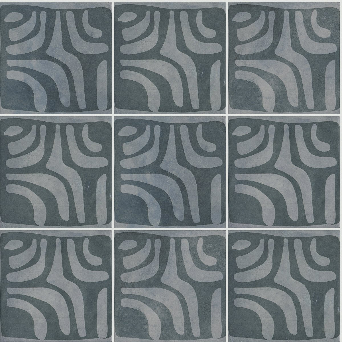 Shaw Kaleidoscope Square Design Porcelain Tile 8x8 Dusk Blue