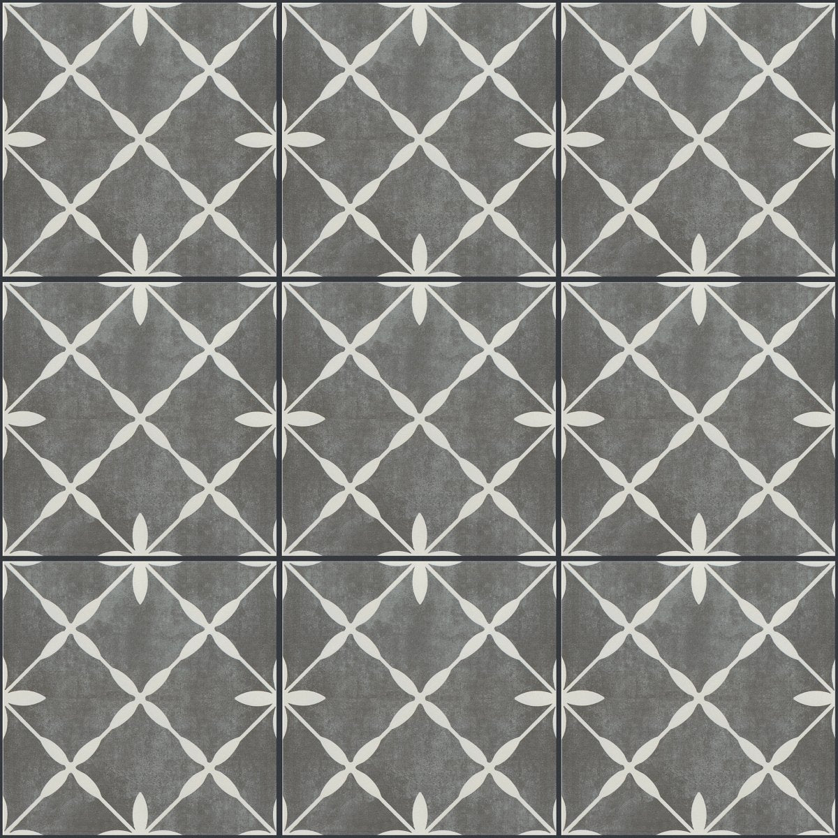 Shaw Castilian Porcelain Tile 13x13 Cathedral Black