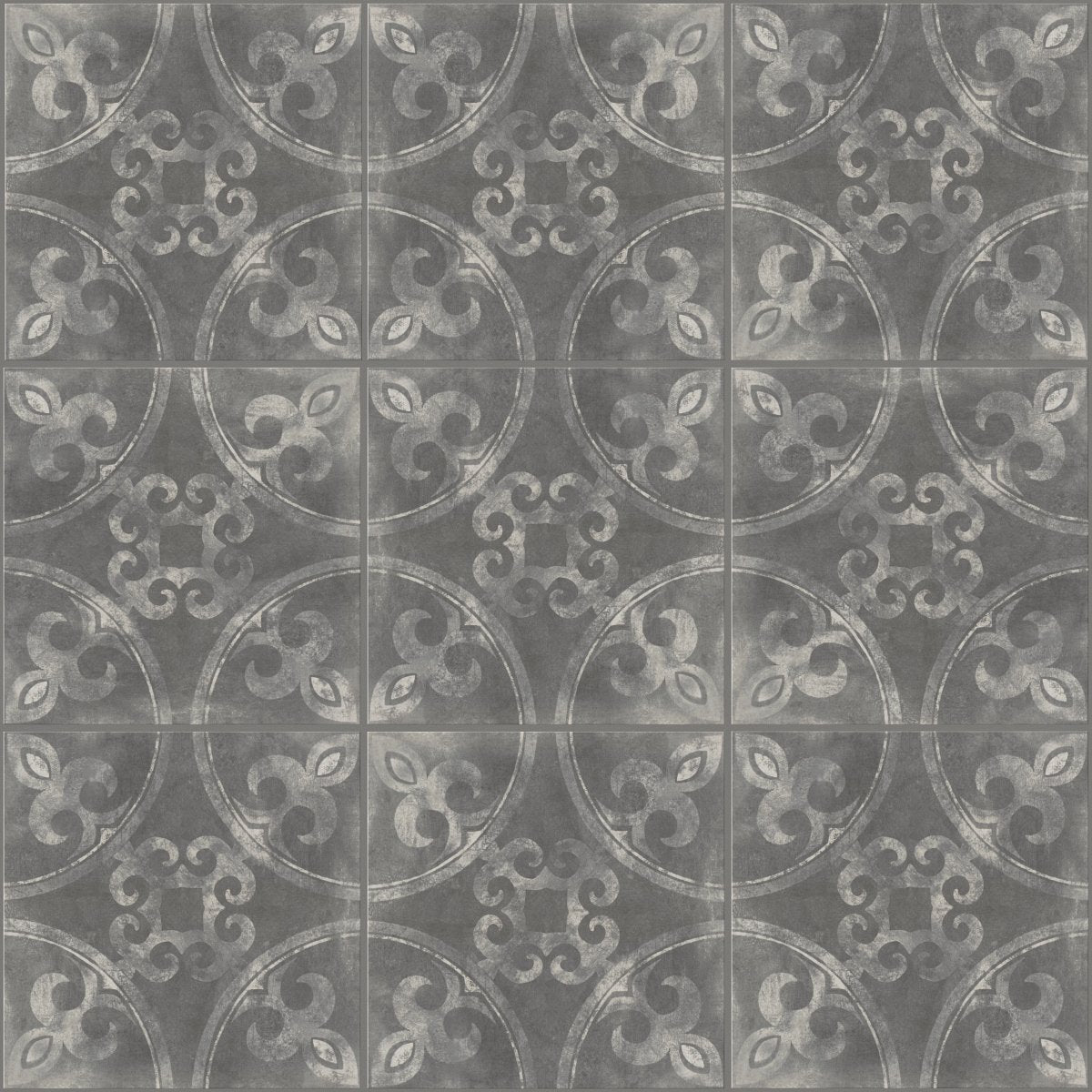 Shaw Castilian Porcelain Tile 13x13 Triana Carbon