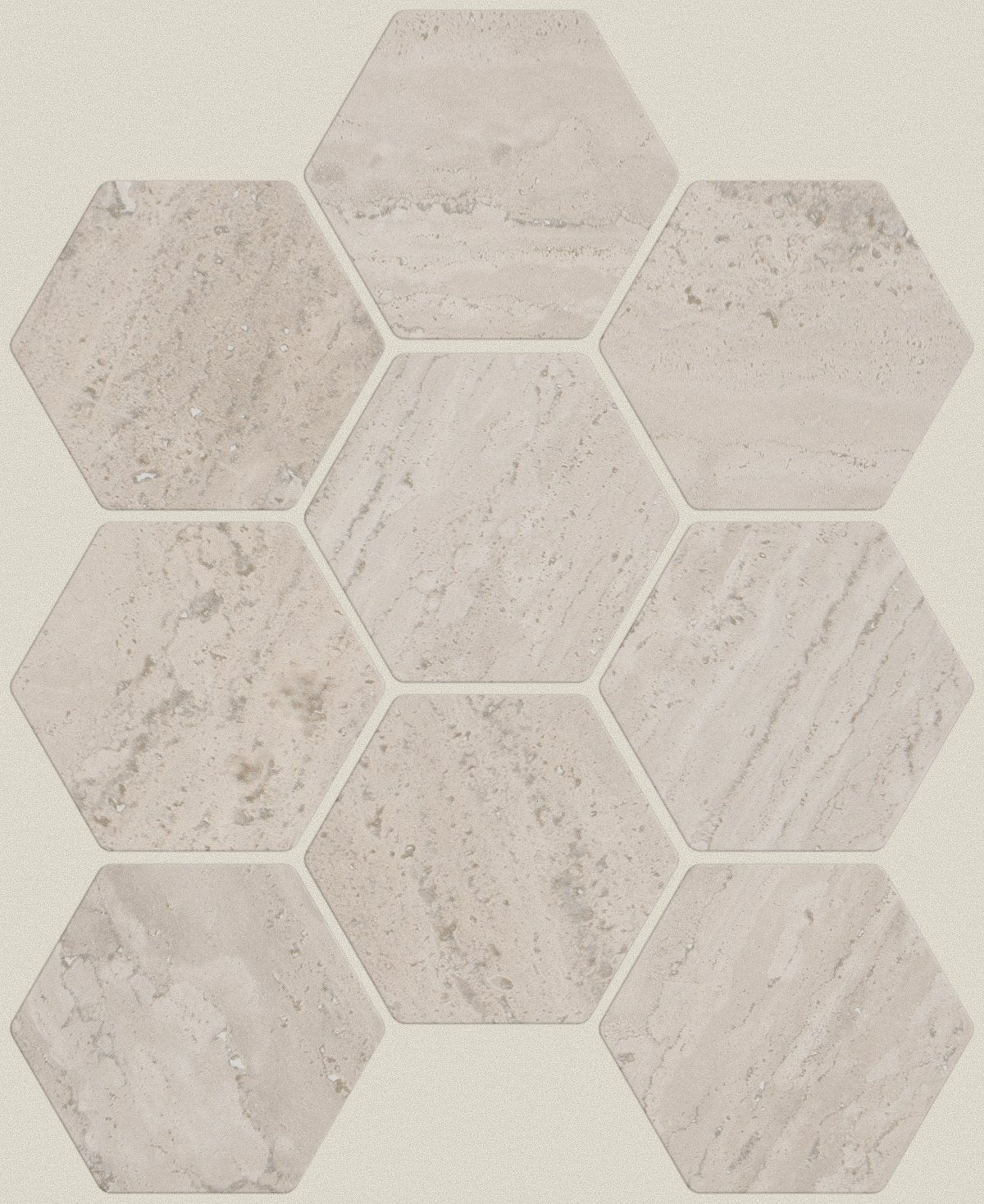 Shaw Natural Strata Hex VC Porcelain Tile Ivory