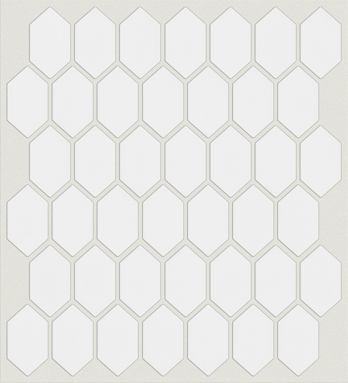 Shaw Format Elongated Hex Mosaic Porcelain Tile Pearl