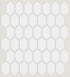 Shaw Format Elongated Hex Mosaic Porcelain Tile Pearl