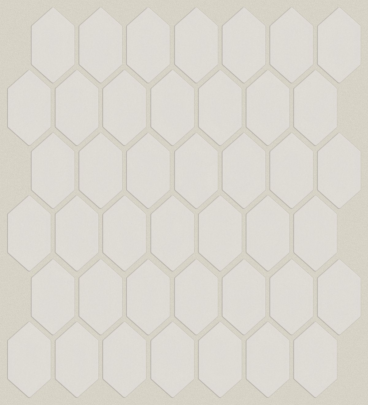 Shaw Format Elongated Hex Mosaic Porcelain Tile Eggshell