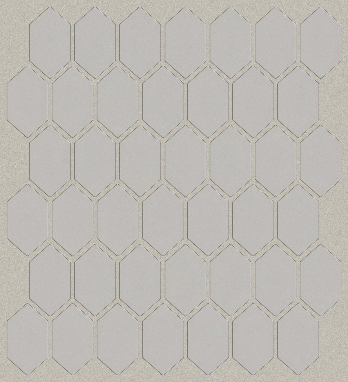 Shaw Format Elongated Hex Mosaic Porcelain Tile Concrete