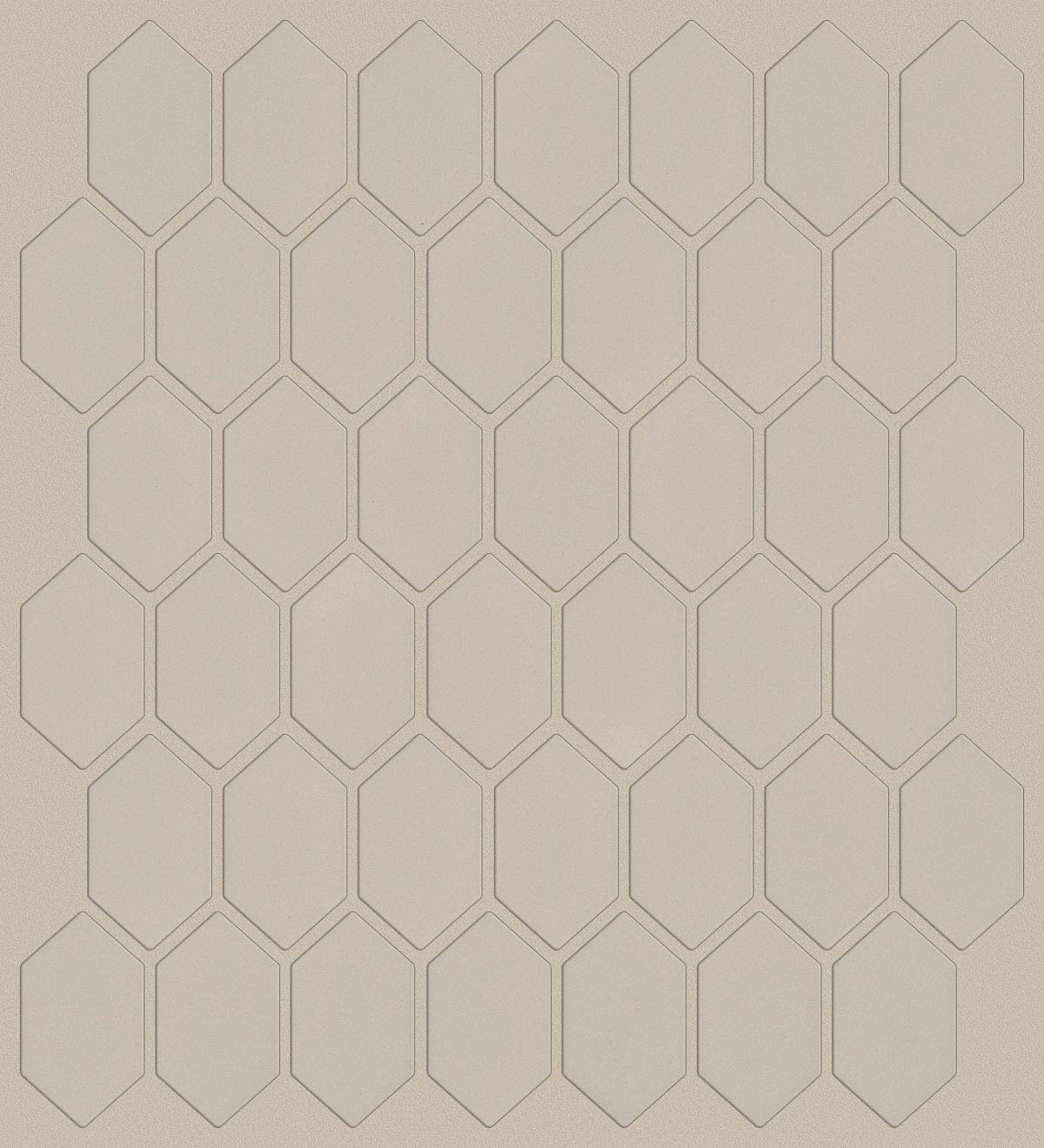 Shaw Format Elongated Hex Mosaic Porcelain Tile Khaki