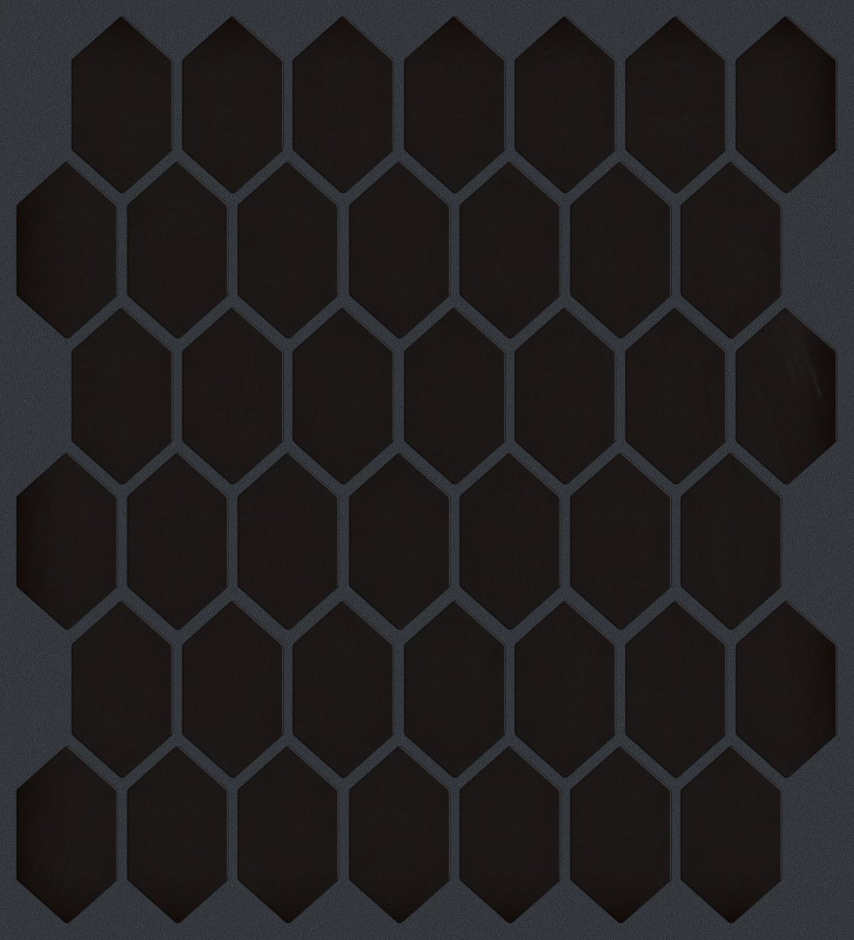 Shaw Format Elongated Hex Mosaic Porcelain Tile Midnight