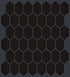Shaw Format Elongated Hex Mosaic Porcelain Tile Midnight