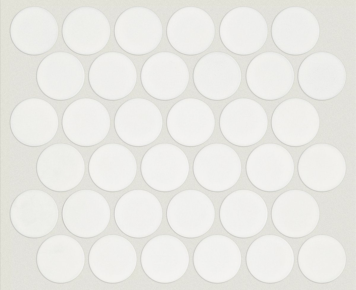 Shaw Format Large Penny Round Mosaic Porcelain Tile Pearl