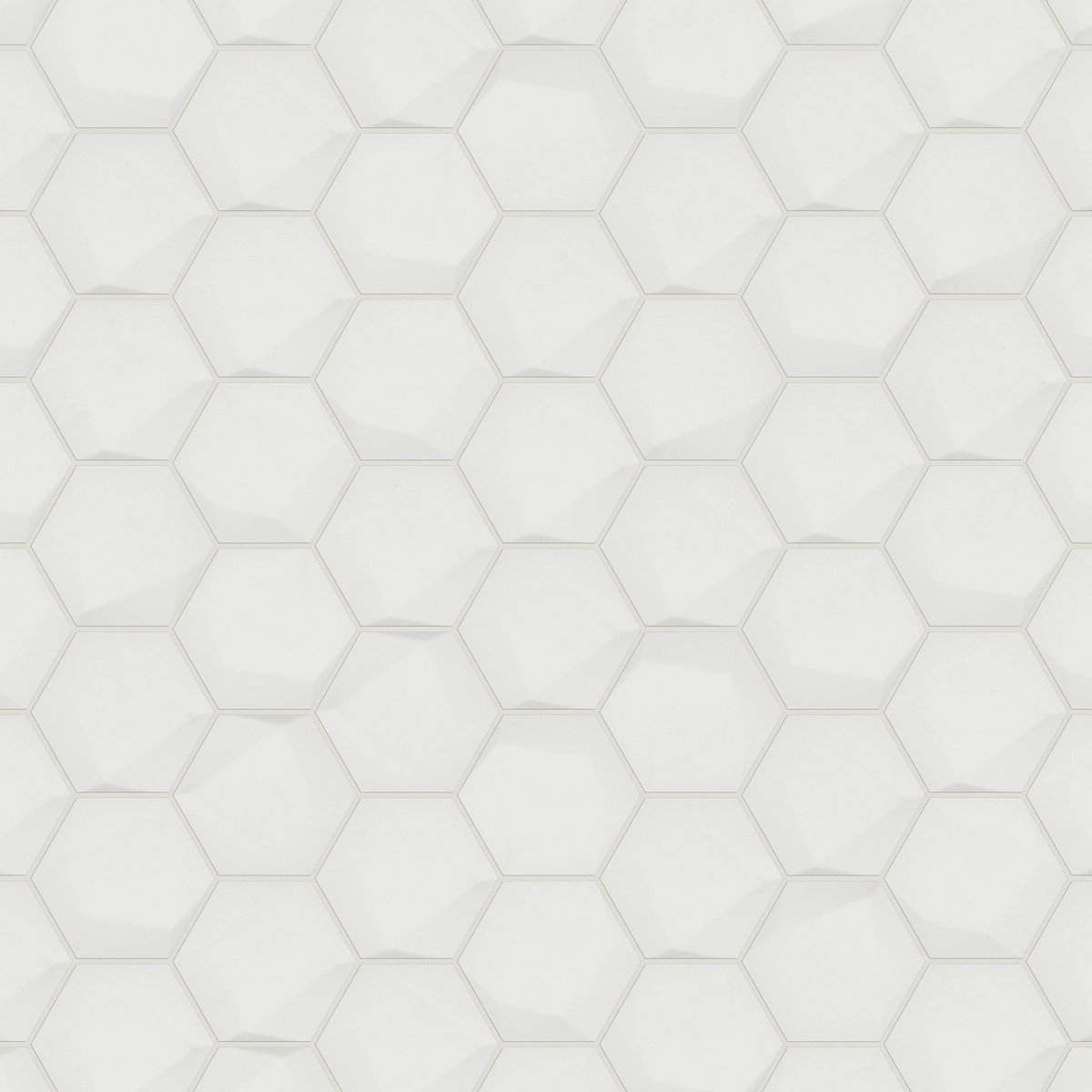 Shaw Tetra 3D Hex Porcelain Tile Pearl