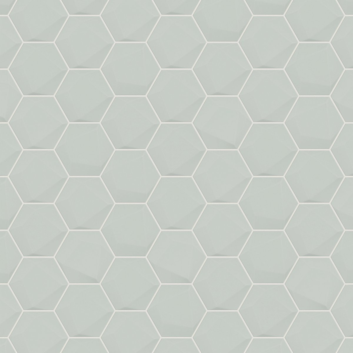 Shaw Tetra 3D Hex Porcelain Tile Sage