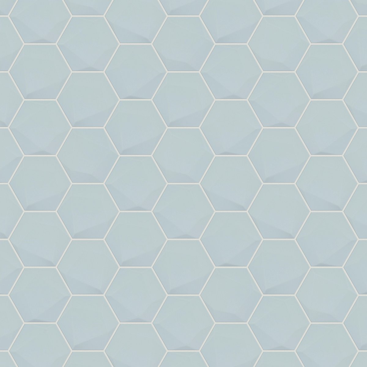 Shaw Tetra 3D Hex Porcelain Tile Ice