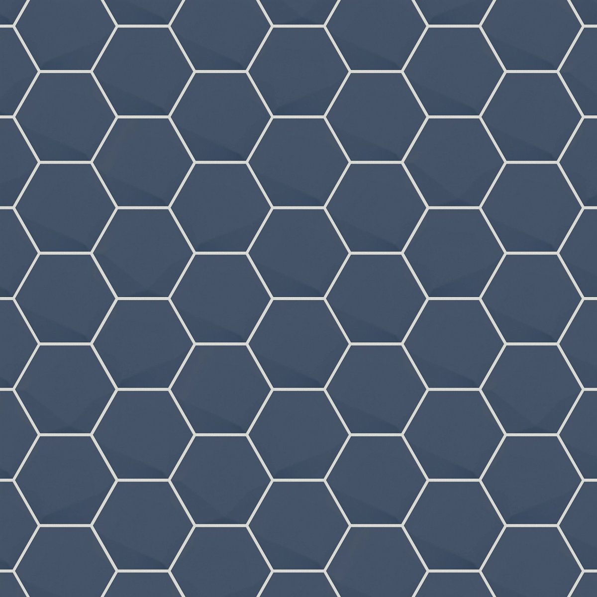 Shaw Tetra 3D Hex Porcelain Tile Navy