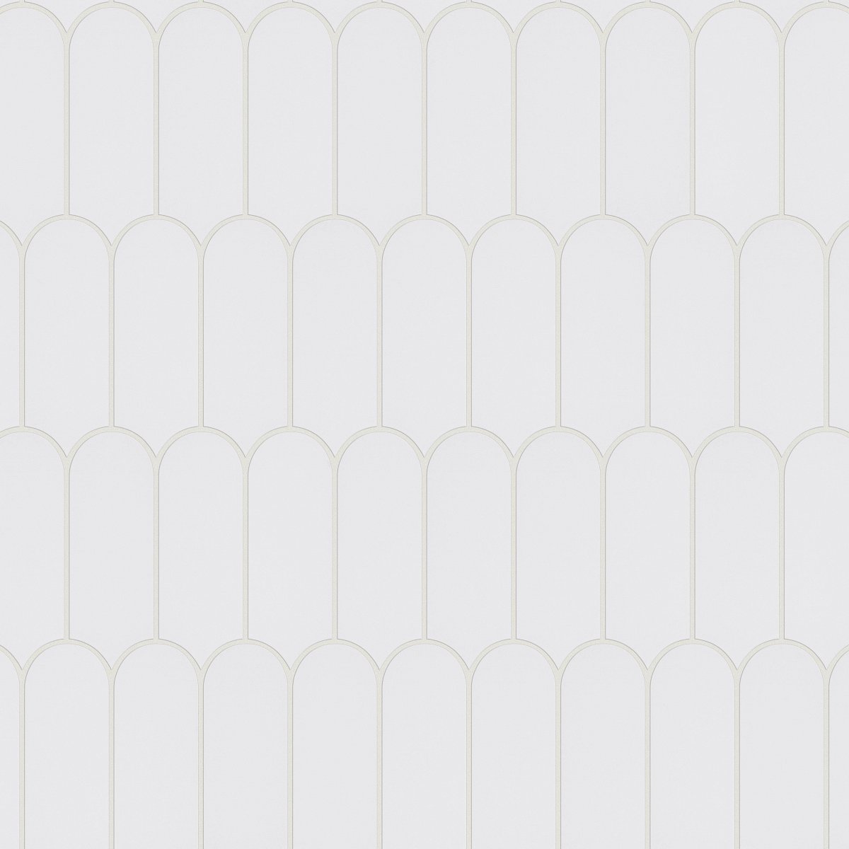 Shaw Tetra Elongated Fan Porcelain Tile Pearl