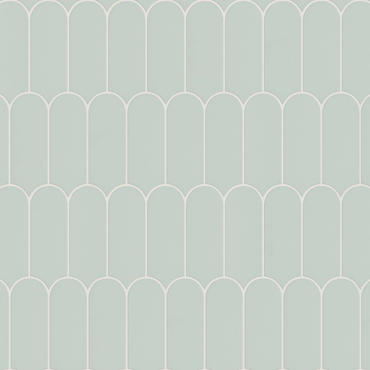 Shaw Tetra Elongated Fan Porcelain Tile Sage
