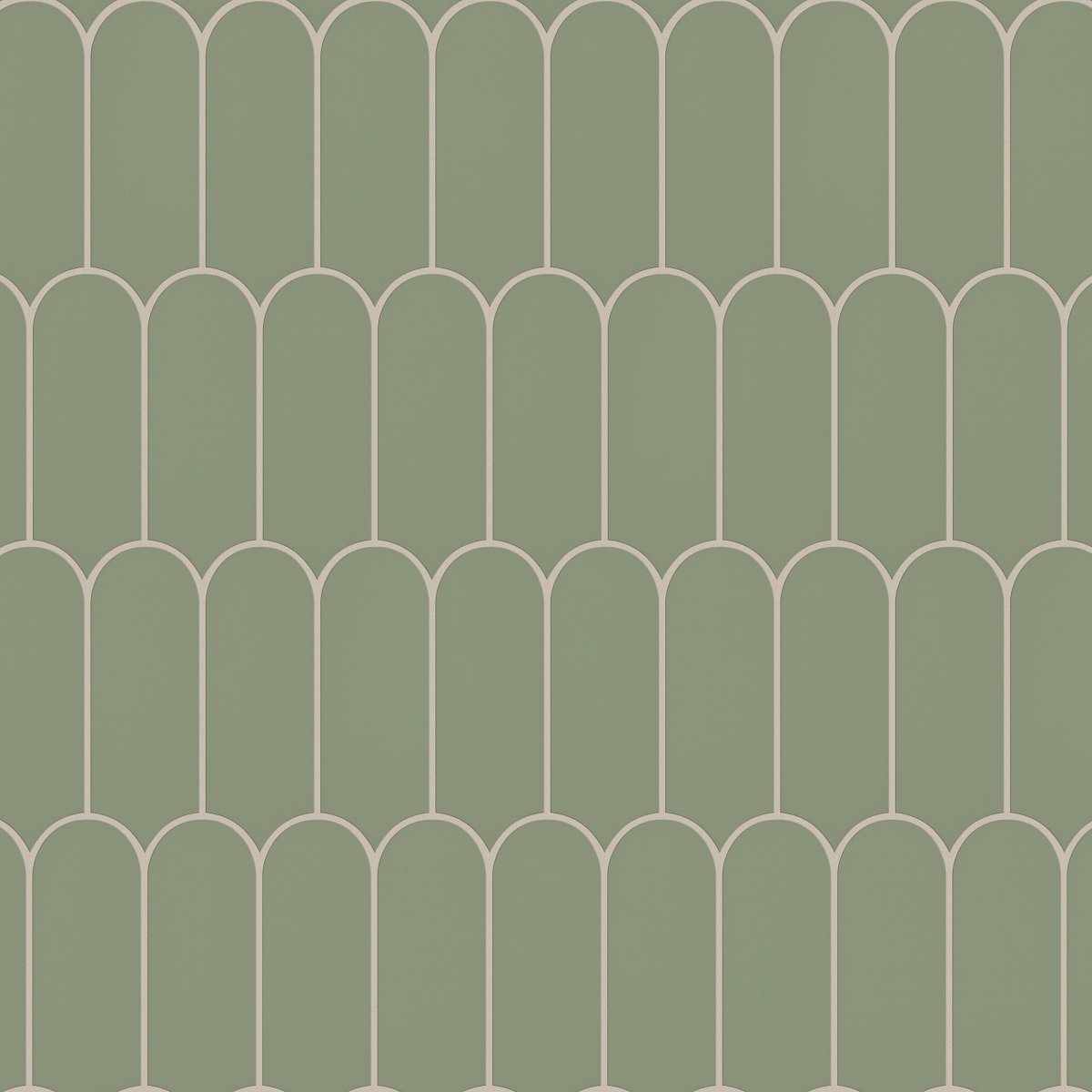 Shaw Tetra Elongated Fan Porcelain Tile Mint