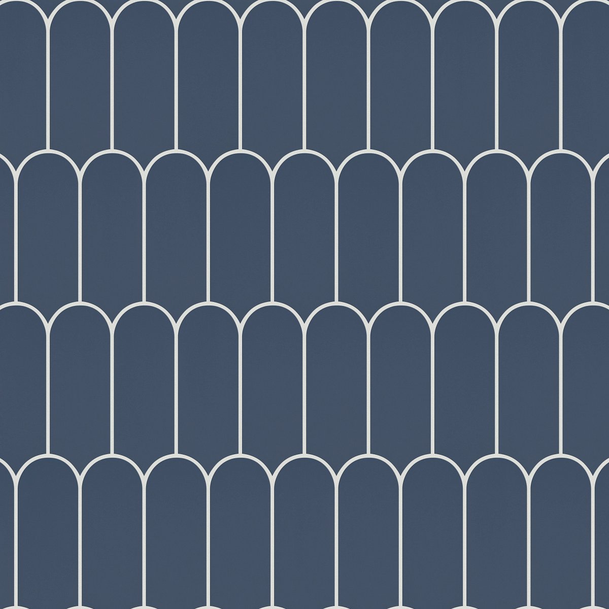 Shaw Tetra Elongated Fan Porcelain Tile Navy