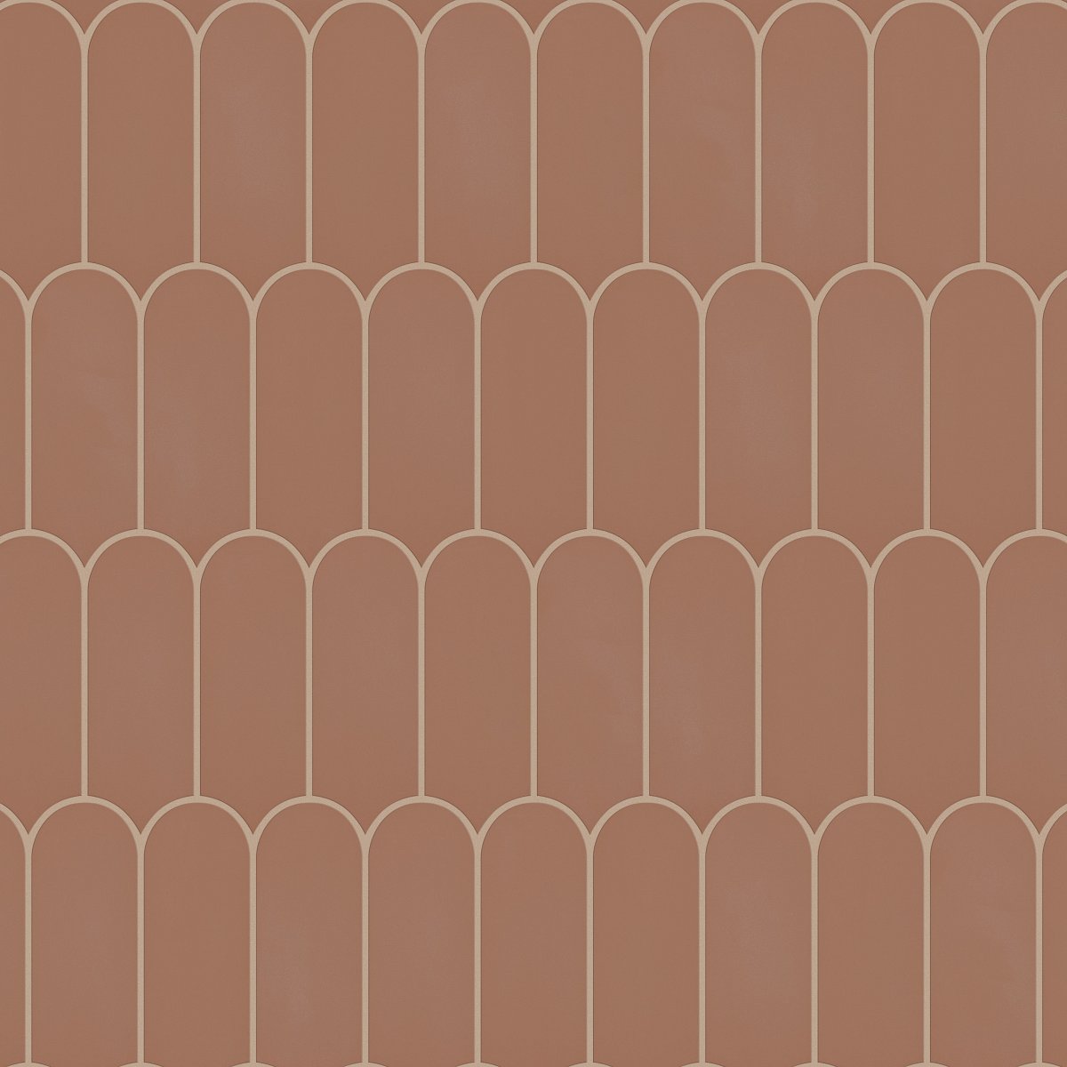Shaw Tetra Elongated Fan Porcelain Tile Terracotta