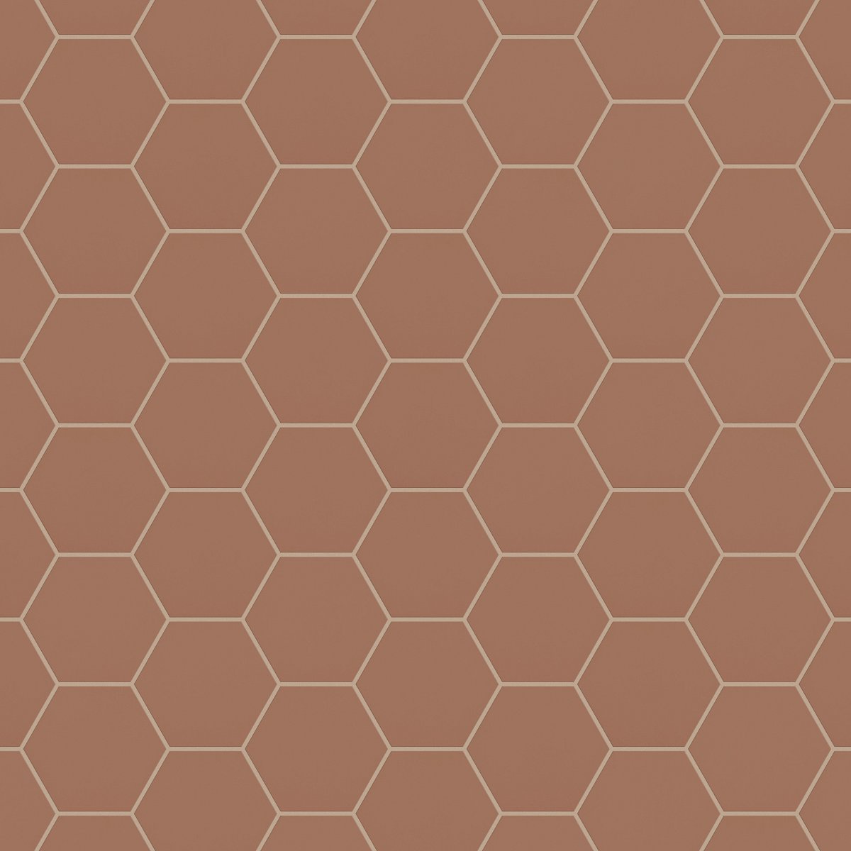Shaw Tetra Hex Porcelain Tile 5x6 Terracotta
