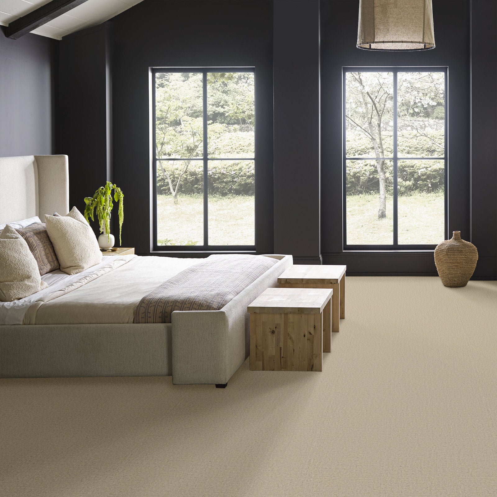 00100 Whisper Anderson Tuftex Broadloom Wool Carpet – Sensate 15 ft wide Room Scene - GreenFlooringSupply.com