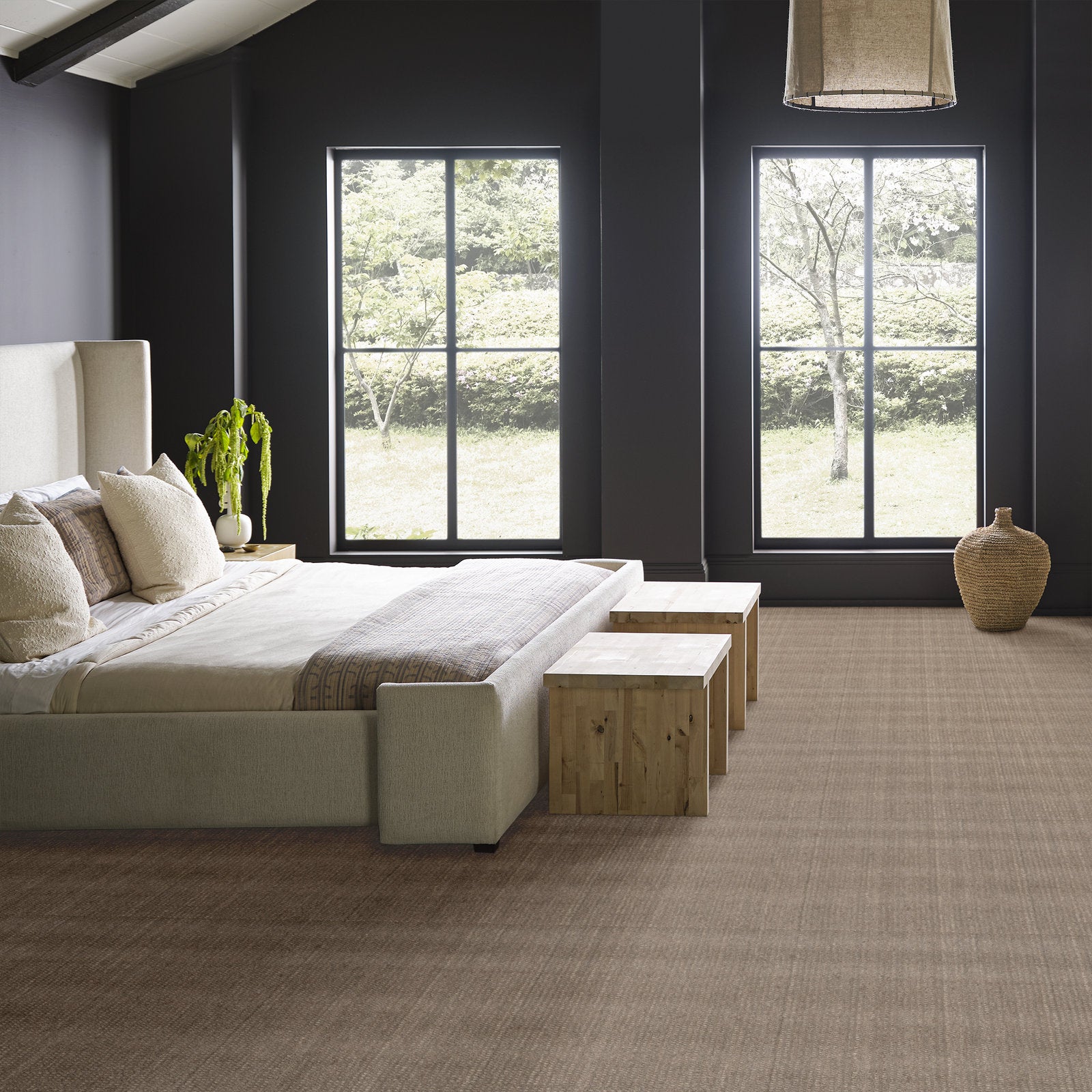00700 Mocha Anderson Tuftex Broadloom Wool Carpet – Tactile 15 ft wide Room Scene - GreenFlooringSupply.com