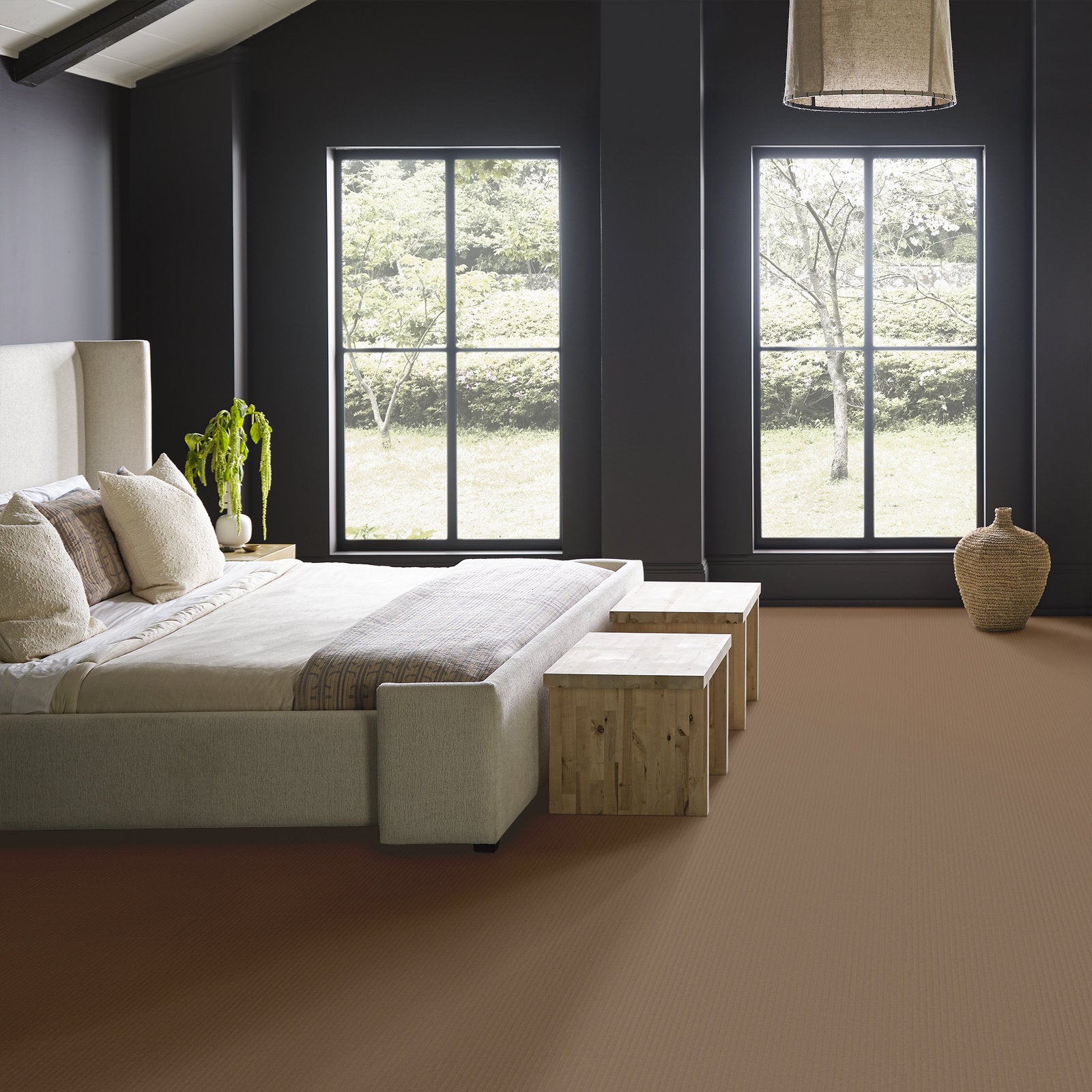 00710 Pietra Anderson Tuftex Broadloom Wool Carpet – Velluto 13 ft wide Room Scene - GreenFlooringSupply.com