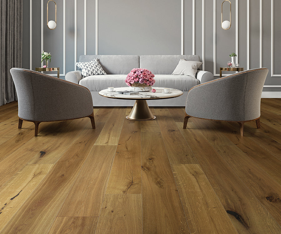 Tesoro Woods Broad French Oak Paris engineered hardwood flooring - room scene
